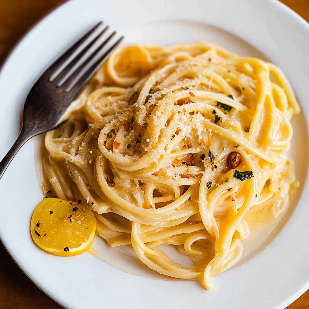 Recipe preparation for 20-Minute Creamy Lemon Pasta
