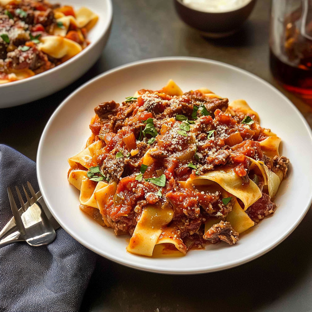 Recipe preparation for Instant Pot Beef Ragu