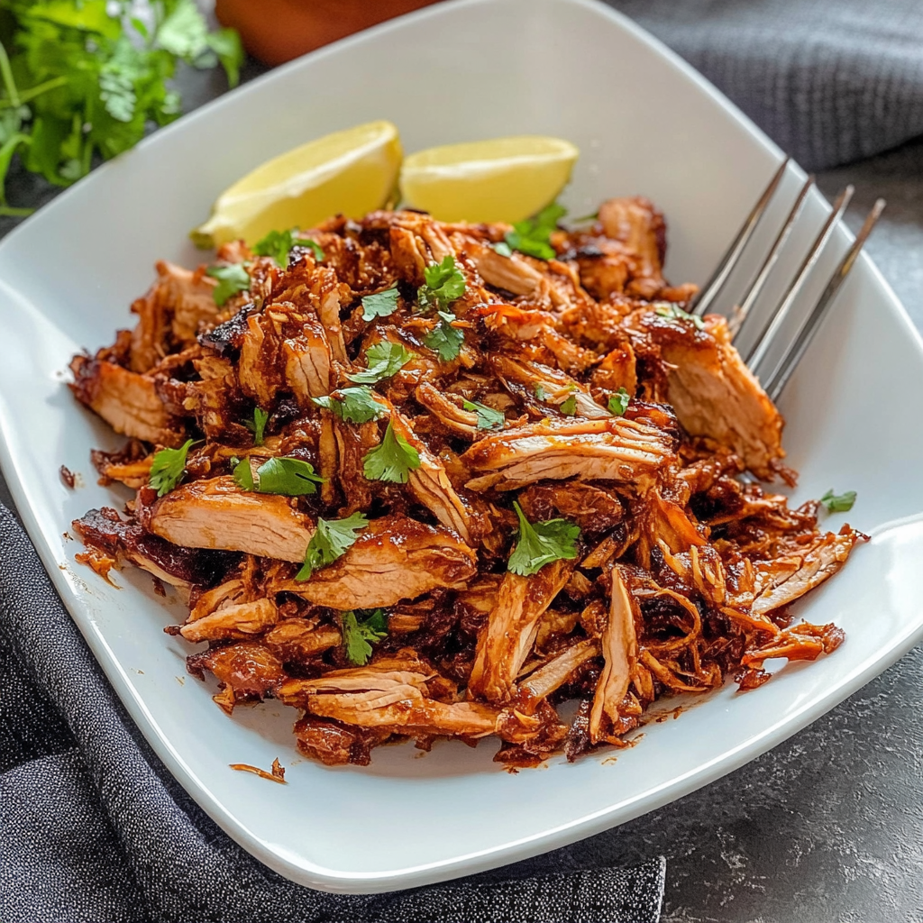 Recipe preparation for Slow Cooker Caribbean Jerk Pulled Chicken