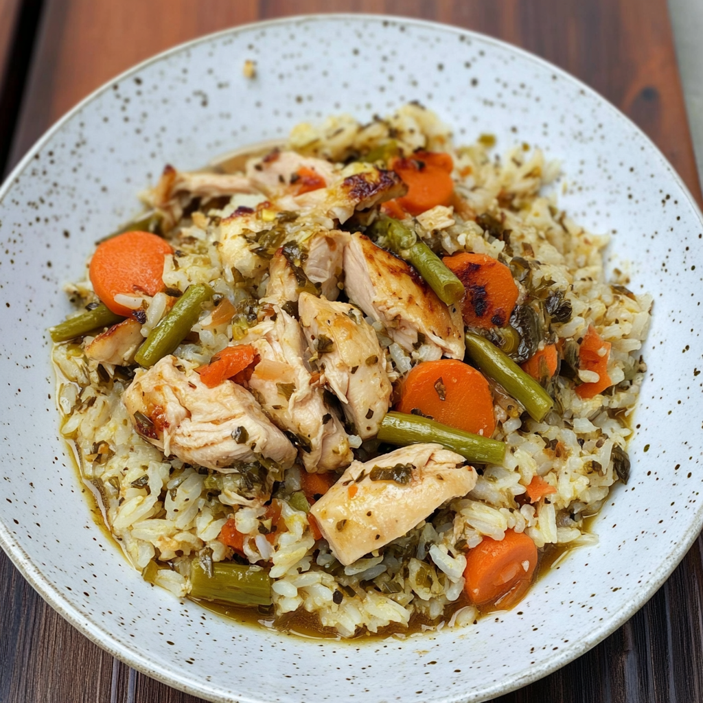 Recipe preparation for Instant Pot Chicken and Rice Casserole