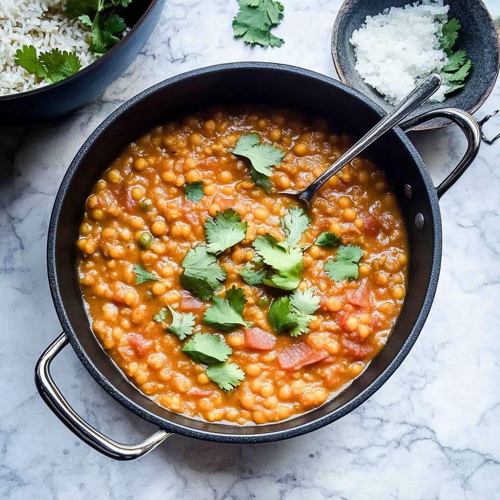 Recipe preparation for 30-Minute Spicy Lentil Curry