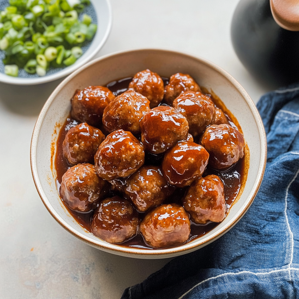 Recipe preparation for Slow Cooker BBQ Meatballs