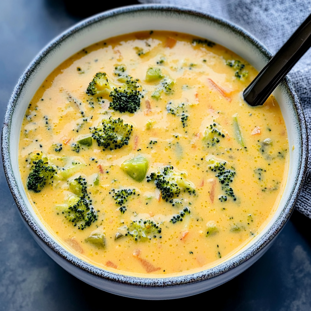 Recipe preparation for Instant Pot Creamy Broccoli Cheddar Soup