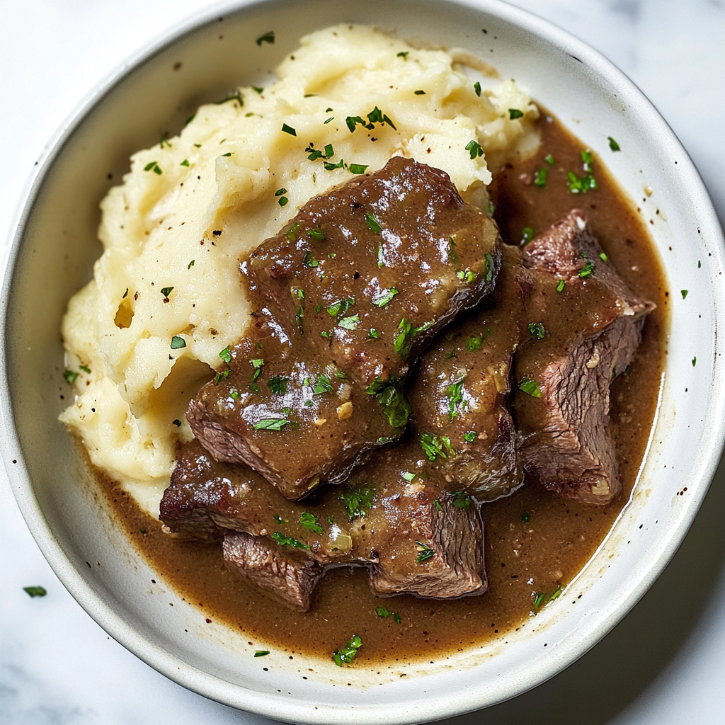 Recipe preparation for Slow Cooker Garlic Butter Beef
