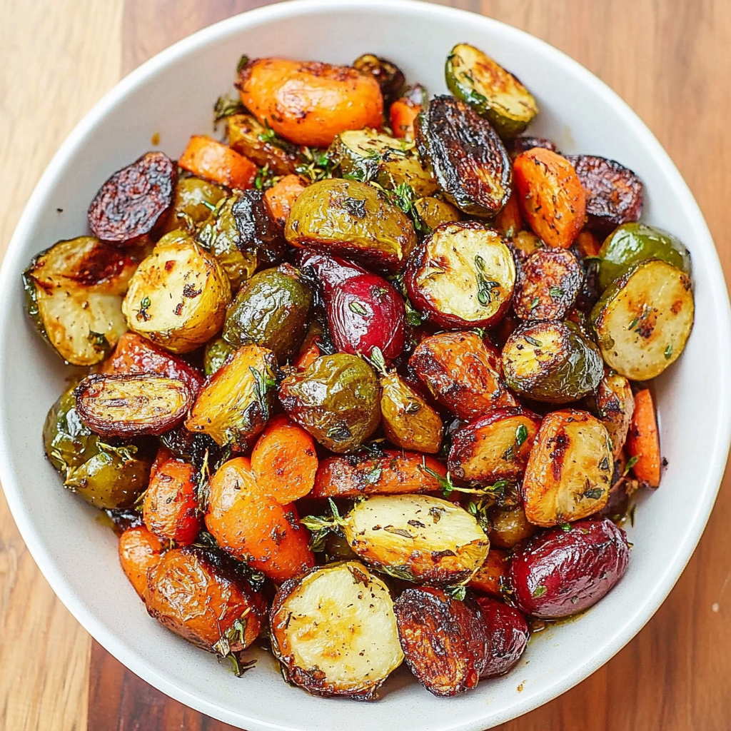 Recipe preparation for 30-Minute Garlic Roasted Vegetables