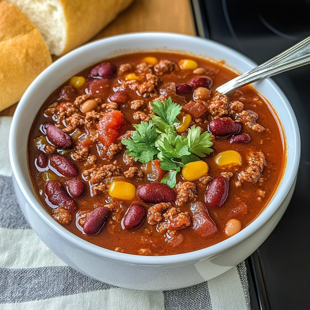 Recipe preparation for Slow Cooker 3‑Bean Chili