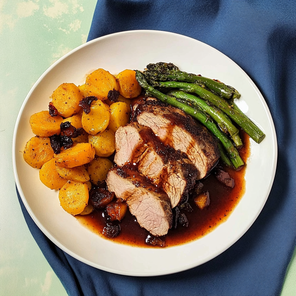 Recipe preparation for Instant Pot Cranberry Orange Beef Tenderloin with vegetables