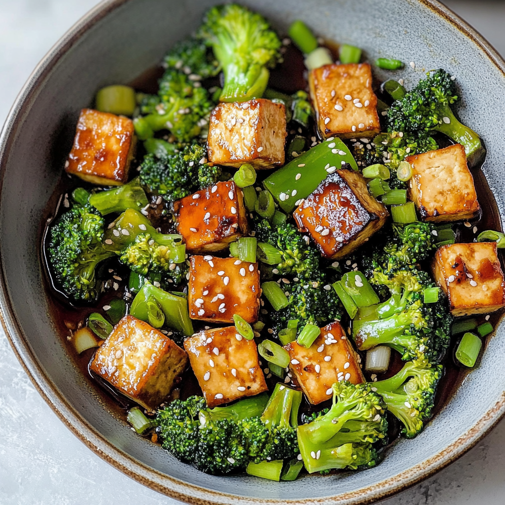 Recipe preparation for Sheet Pan Sesame Ginger Tofu with Broccoli & Snap Peas