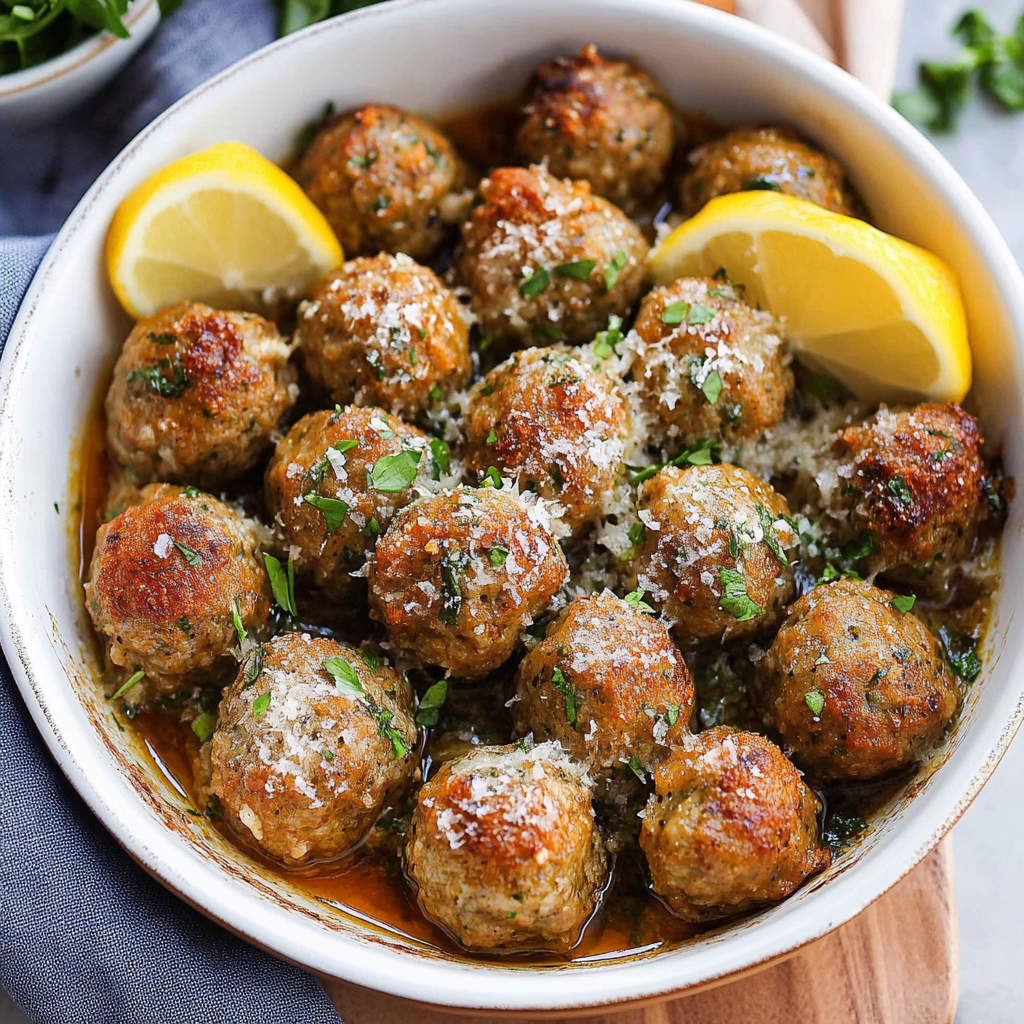 Recipe preparation for Slow Cooker Garlic Parmesan Turkey Meatballs