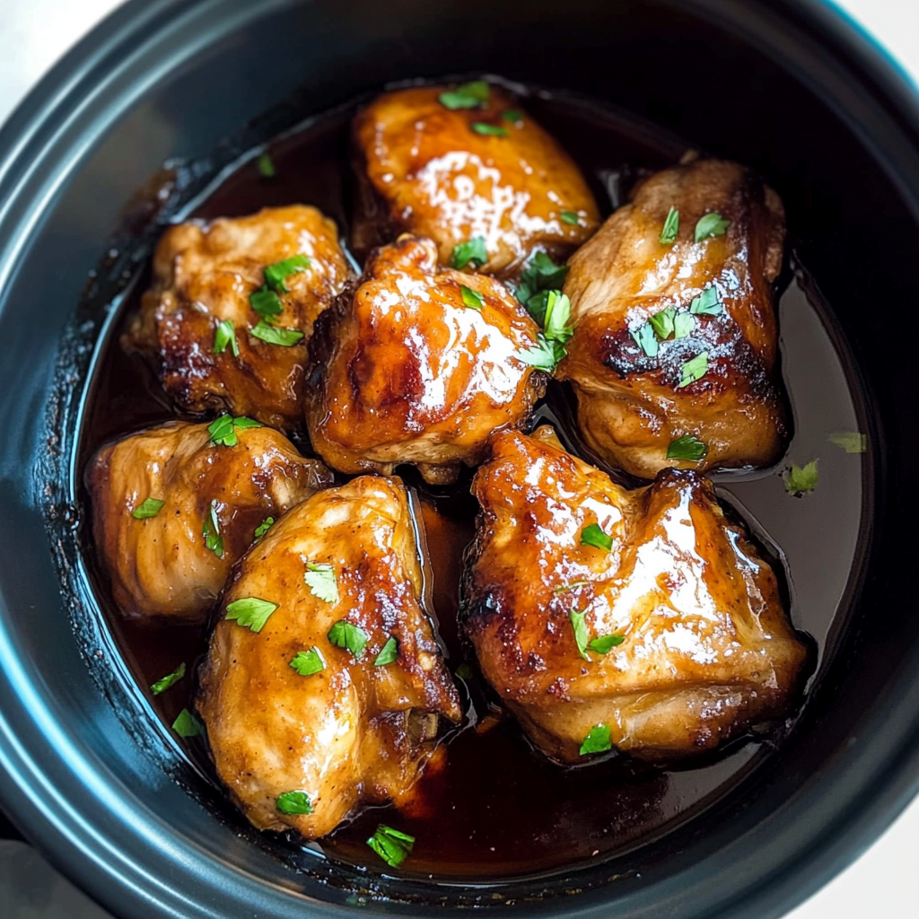 Recipe preparation for Slow Cooker Honey Garlic Chicken