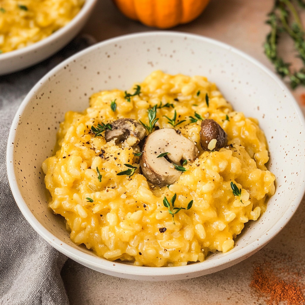Recipe preparation for Instant Pot Pumpkin Risotto
