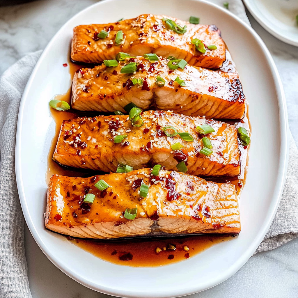 Recipe preparation for Maple Glazed Salmon