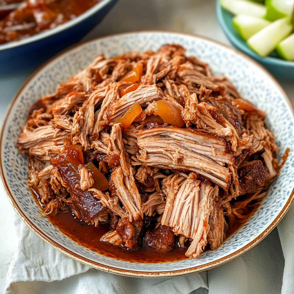 Recipe preparation for Instant Pot Apple Cider Pulled Pork