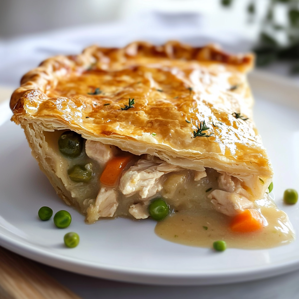 Recipe preparation for Easy Chicken Pot Pie with Puff Pastry