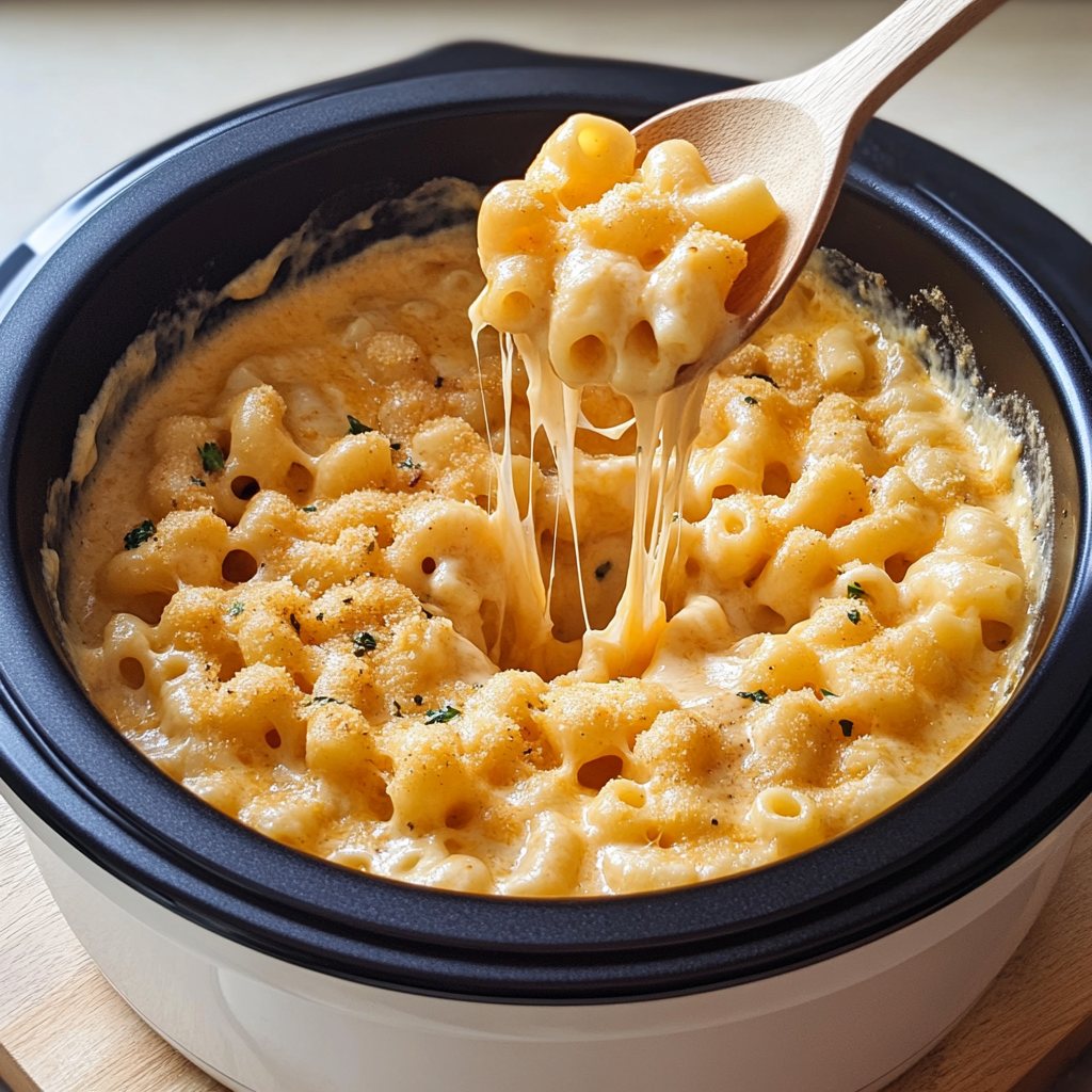 Recipe preparation for Crockpot Mac & Cheese (Must-Have Holiday Side)