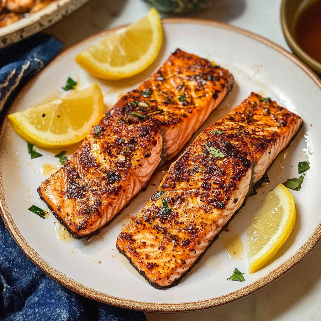 Recipe preparation for 30-Minute Lemon Garlic Butter Salmon