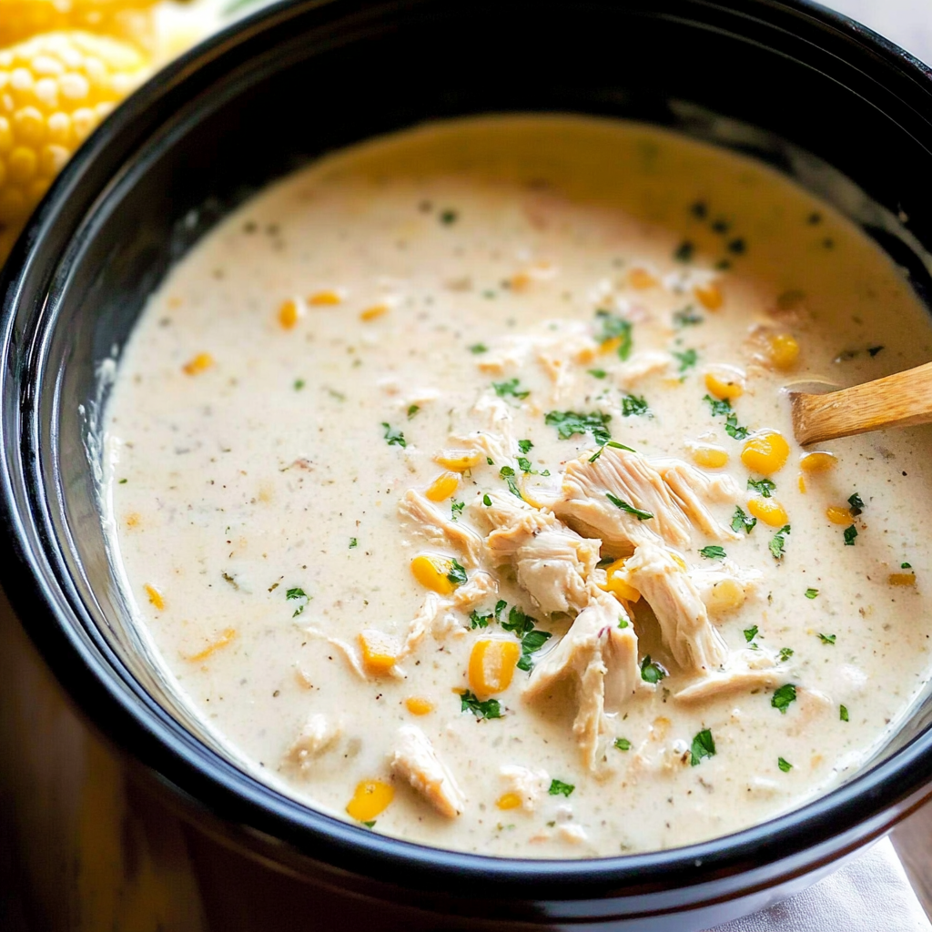 Recipe preparation for Slow Cooker Creamy White Chicken Chili