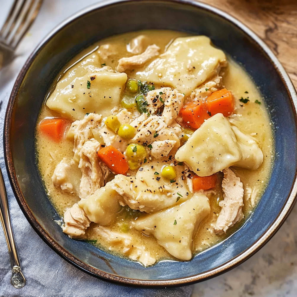 Recipe preparation for Slow Cooker Chicken and Dumplings