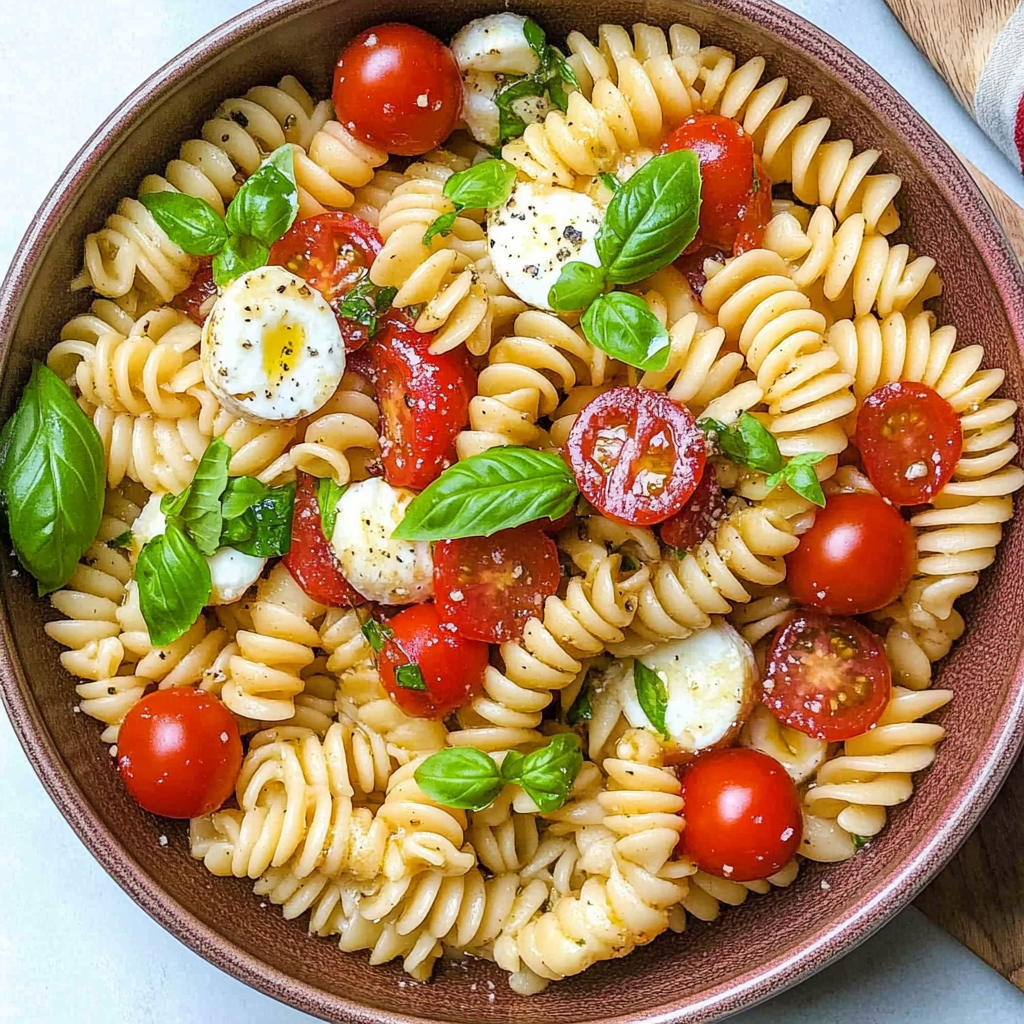 Recipe preparation for Caprese Pasta