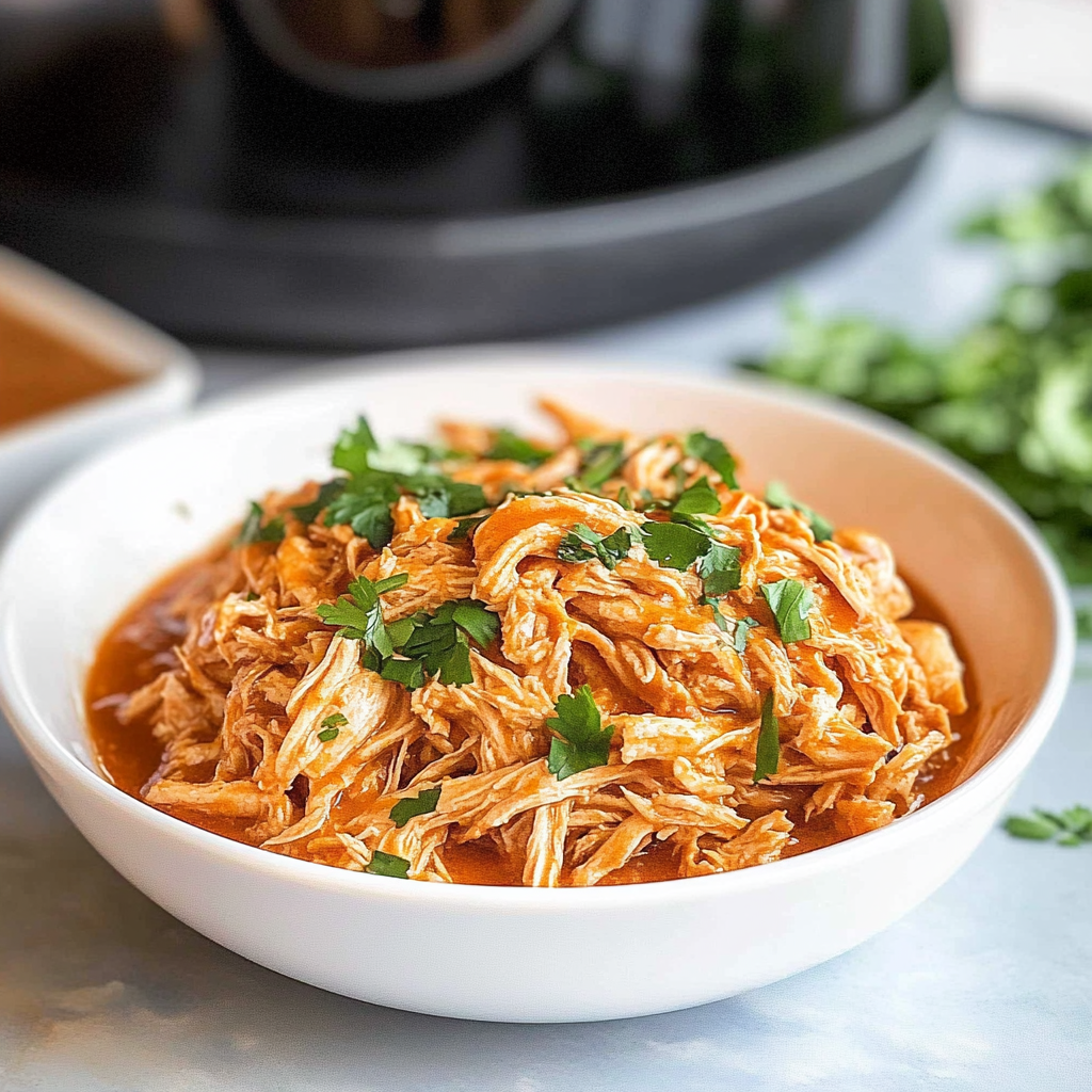 Recipe preparation for Instant Pot Buffalo Ranch Shredded Chicken
