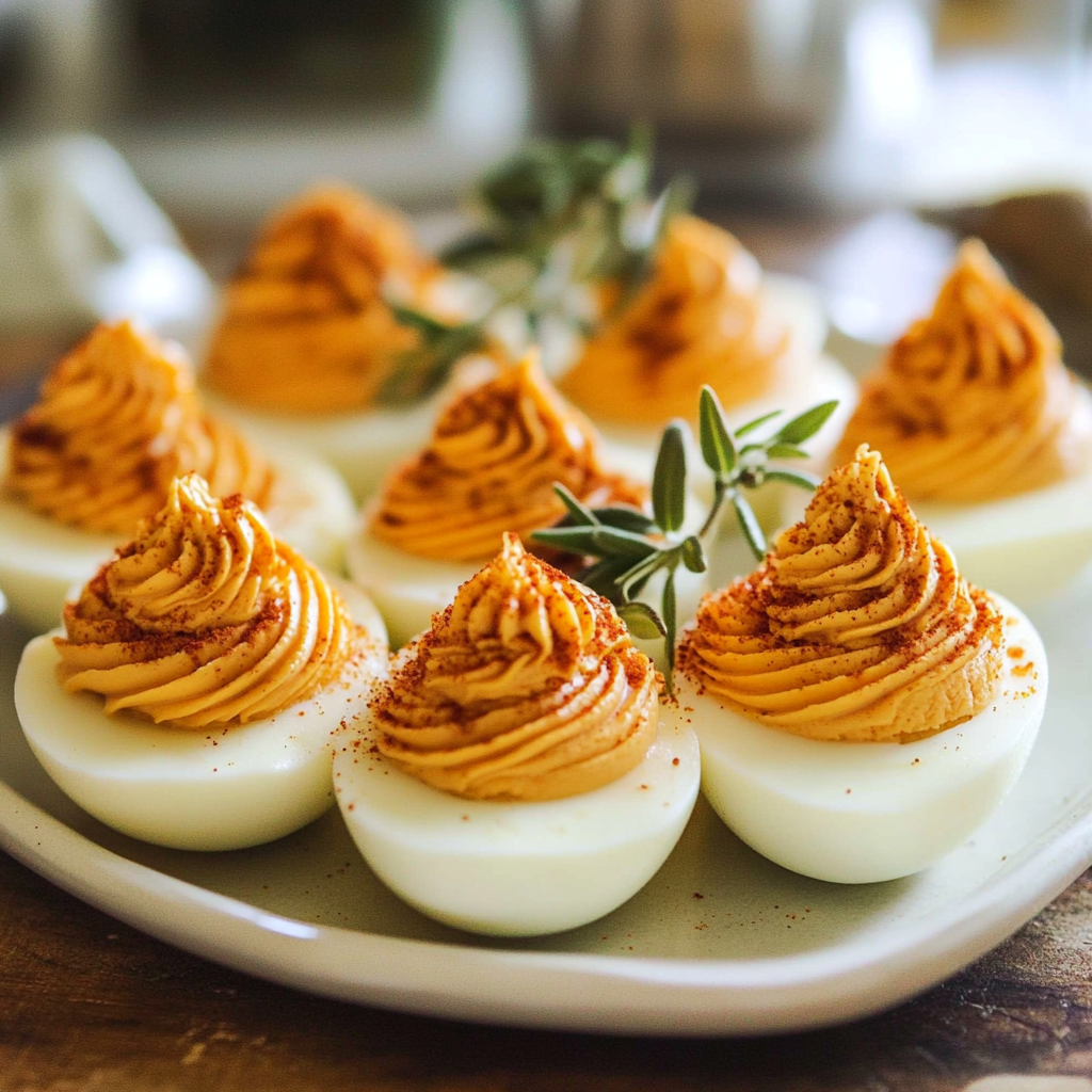 Recipe preparation for thanksgiving deviled eggs