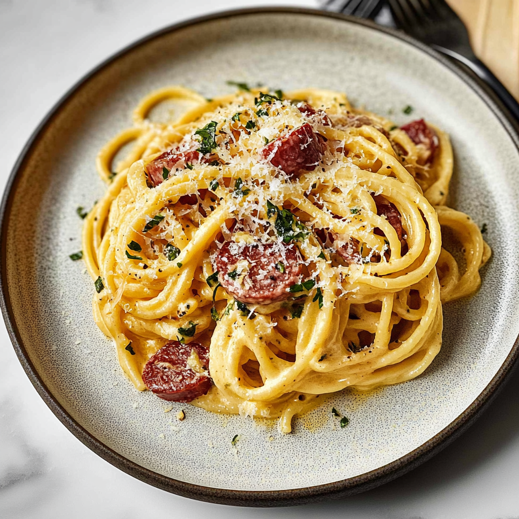 Recipe preparation for Spaghetti Carbonara