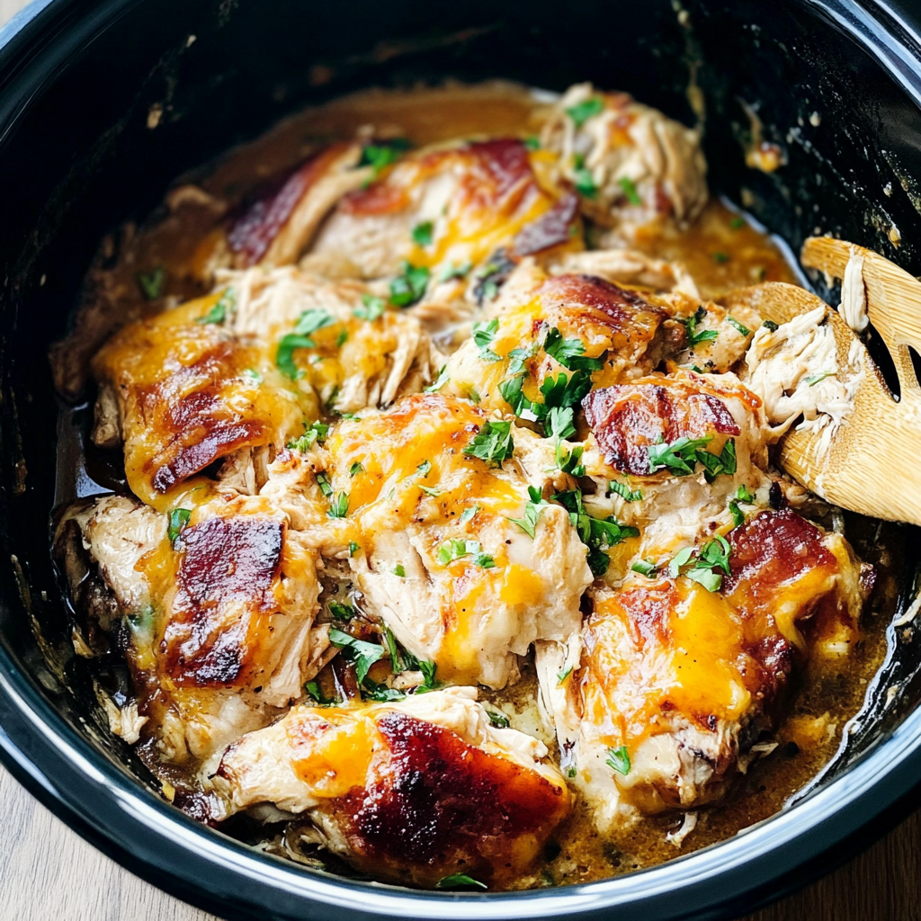 Recipe preparation for Slow Cooker Crack Chicken