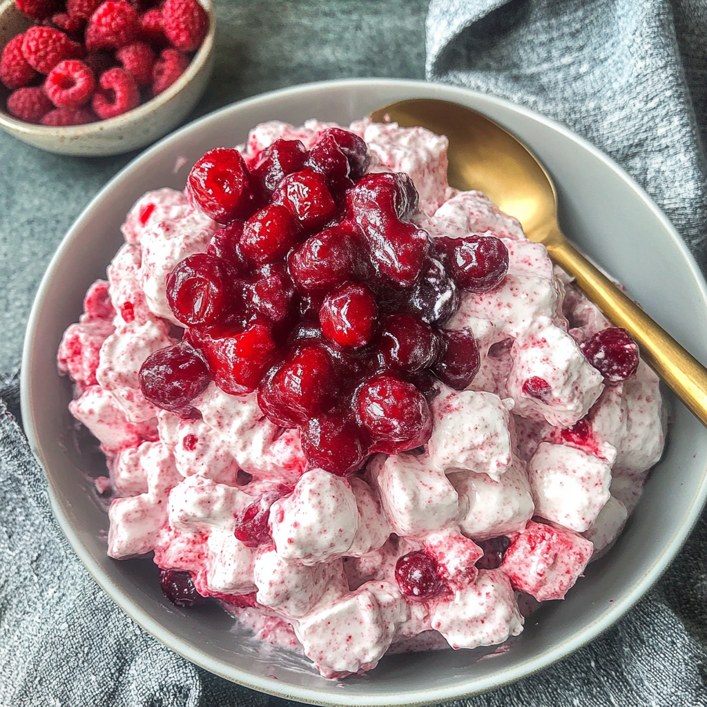 Recipe preparation for Cranberry Fluff Salad