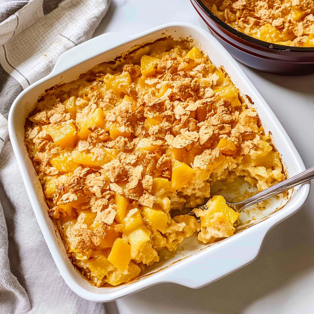 Recipe preparation for Pineapple Casserole