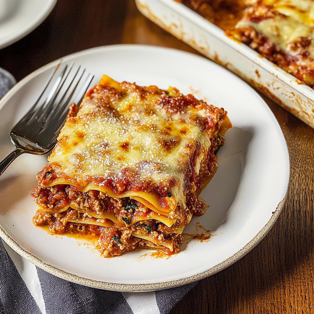 Recipe preparation for homemade lasagna