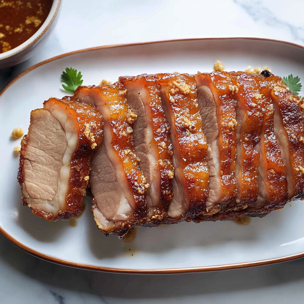 Recipe preparation for Crispy Pork Belly Slices with Cider