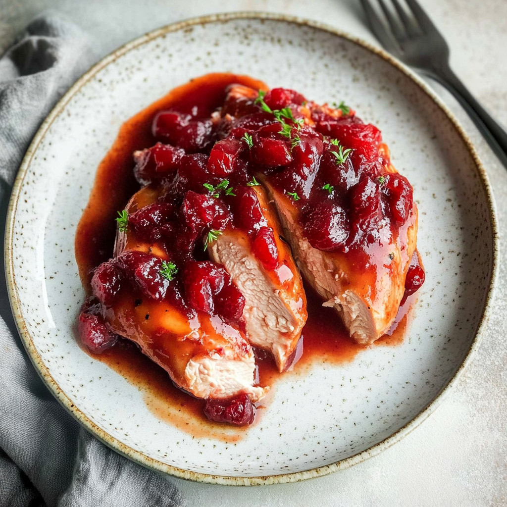 Recipe preparation for Instant Pot Cranberry Chicken