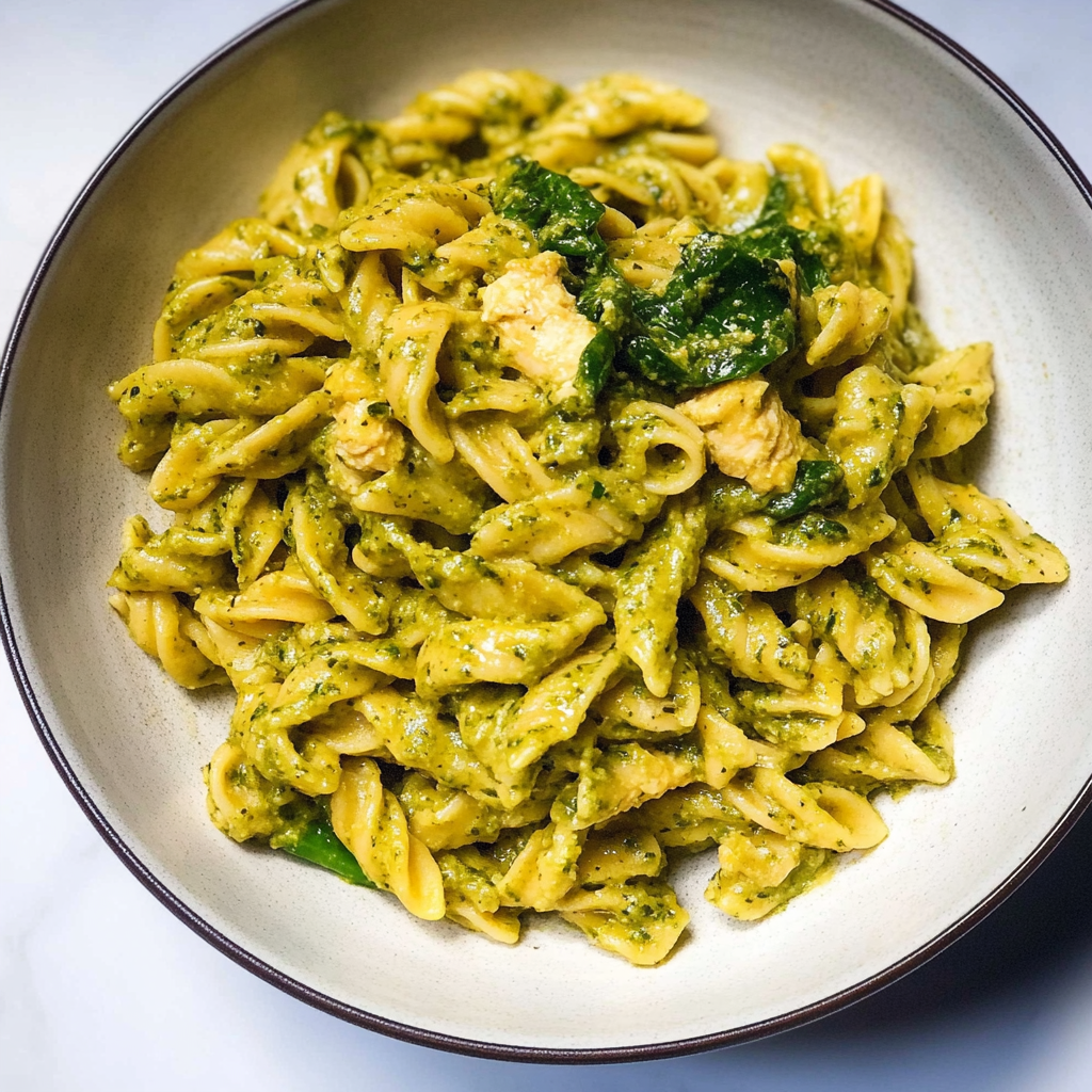 Recipe preparation for Instant Pot Chicken Pesto Pasta