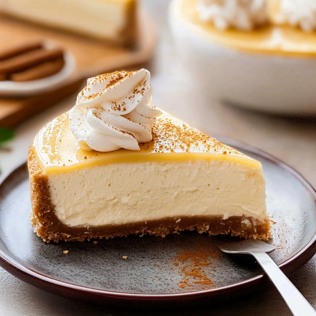 Recipe preparation for Eggnog Cheesecake