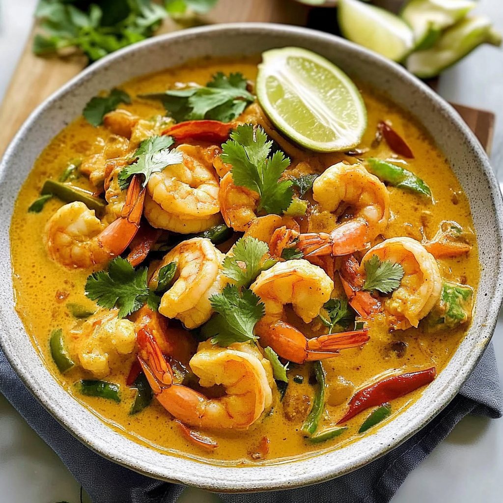 Recipe preparation for Easy Thai Shrimp Curry Recipe