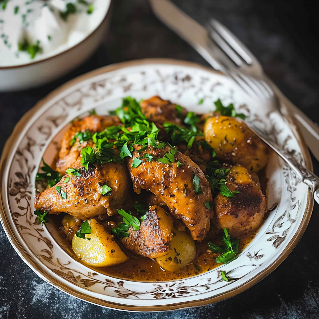 Recipe preparation for One-Pot Buttermilk Chicken and Potatoes Casserole