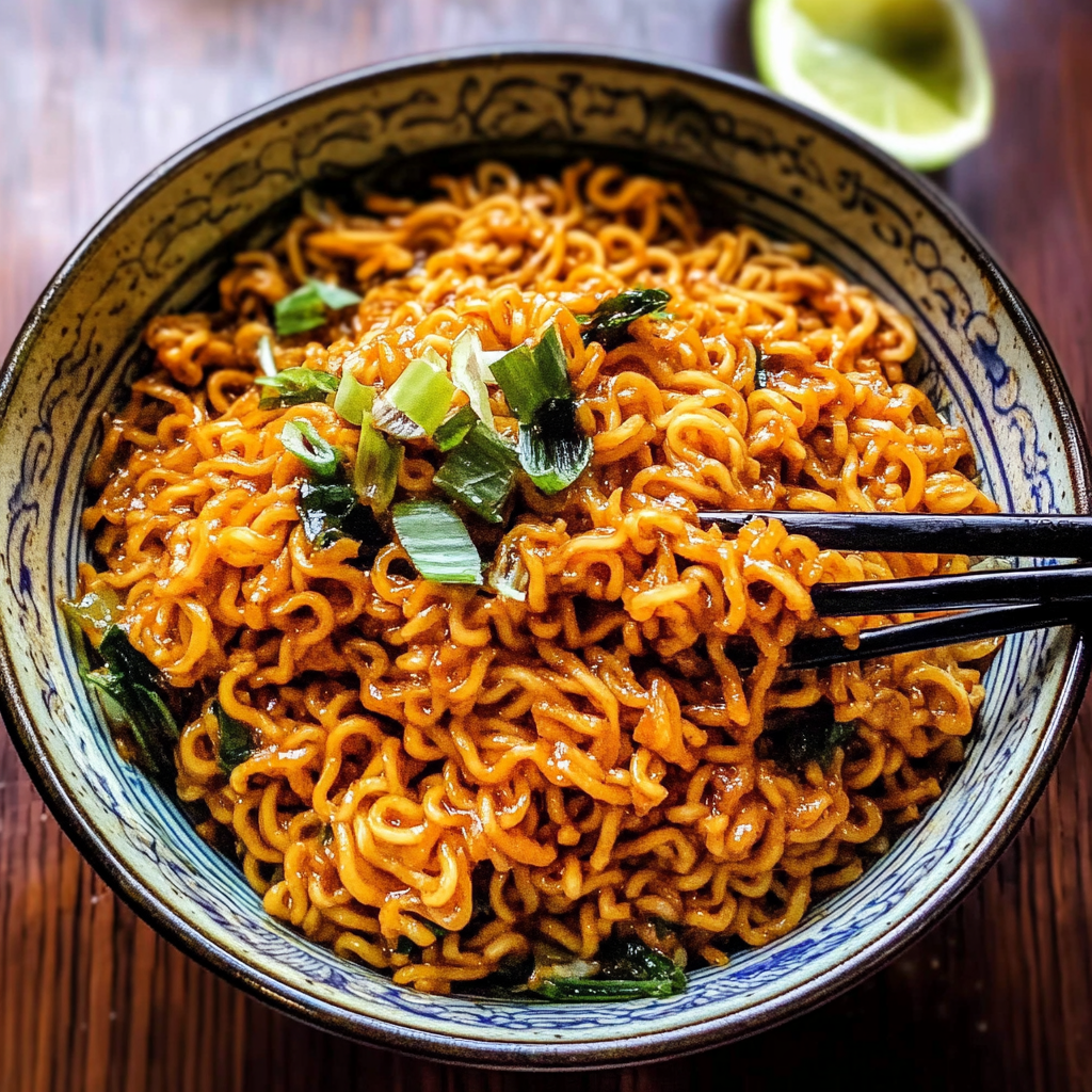 Recipe preparation for 15-Minute Red Curry Noodles