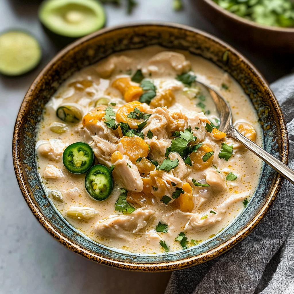 Recipe preparation for Crockpot White Chicken Chili