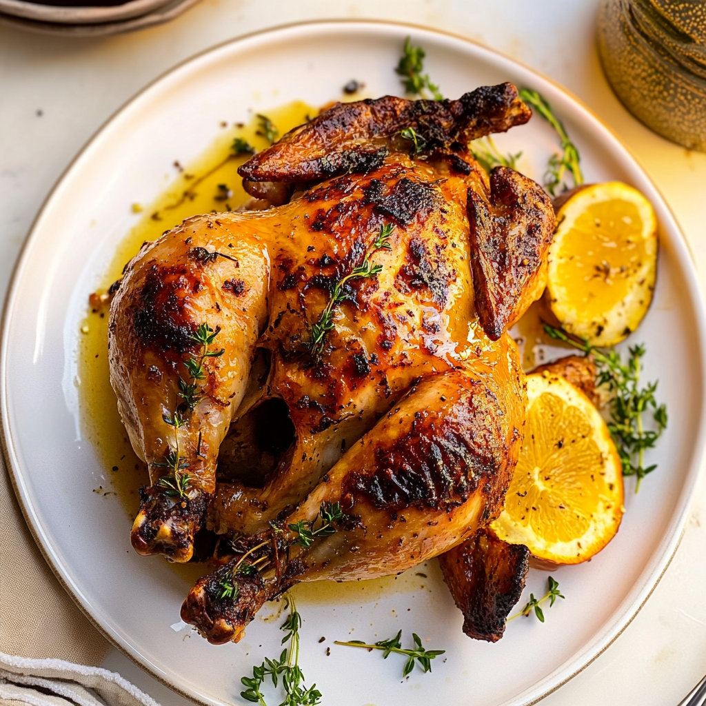 Recipe preparation for Instant Pot Garlic Herb Roasted Whole Chicken