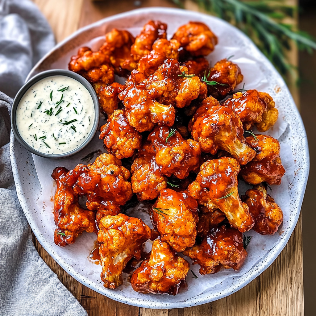 Recipe preparation for Sheet Pan Buffalo Cauliflower and Chicken Wings