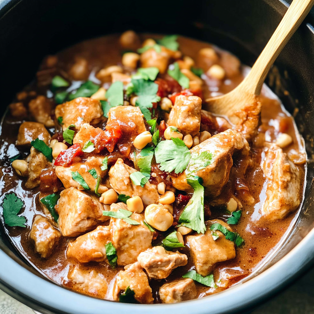 Recipe preparation for Slow Cooker Thai Peanut Chicken