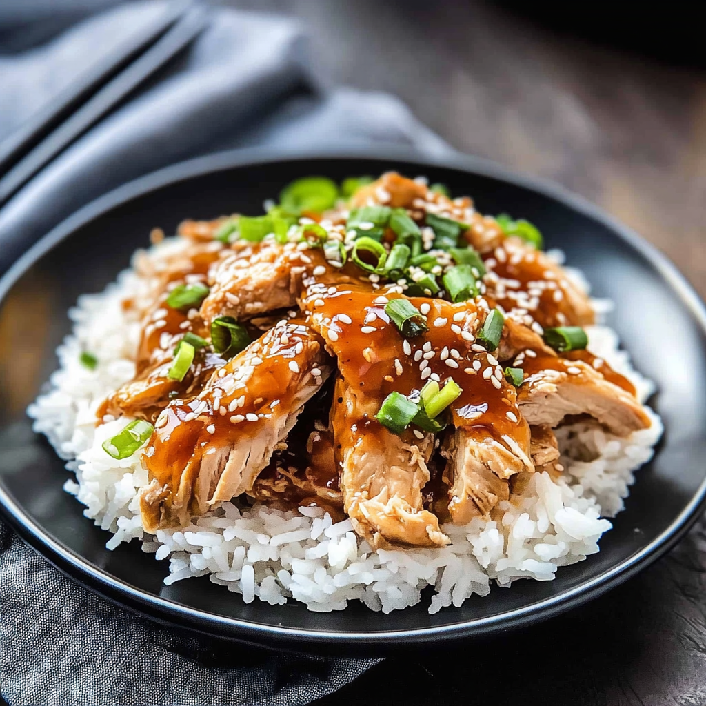 Recipe preparation for Instant Pot Teriyaki Chicken with Steamed Rice