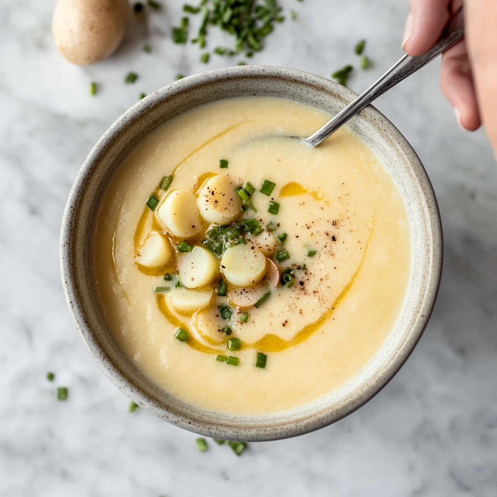Recipe preparation for Slow Cooker Creamy Potato and Leek Soup
