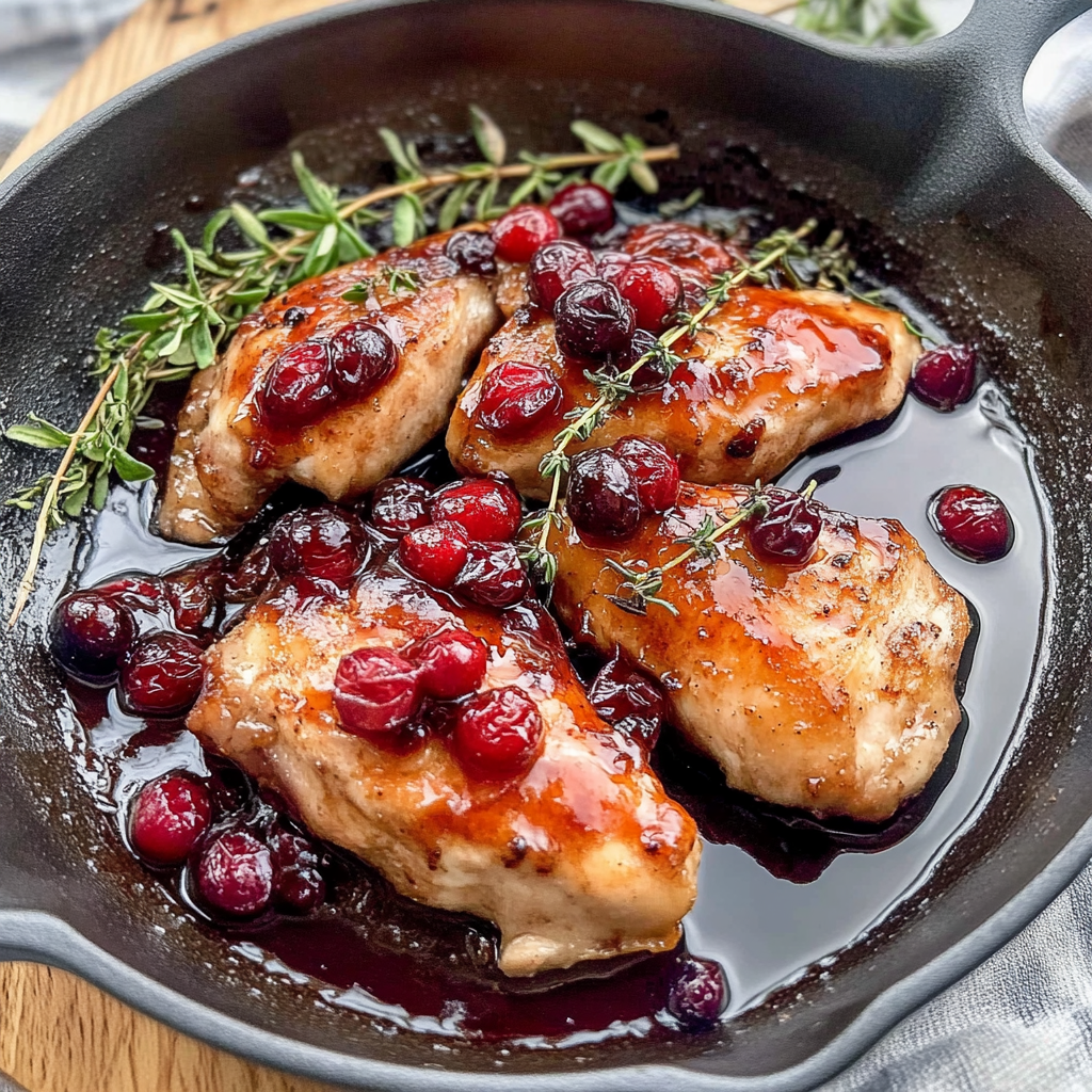 Recipe preparation for Cranberry Chicken