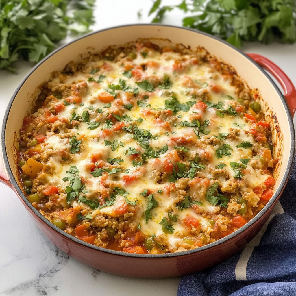 Recipe preparation for STUFFED PEPPER CASSEROLE