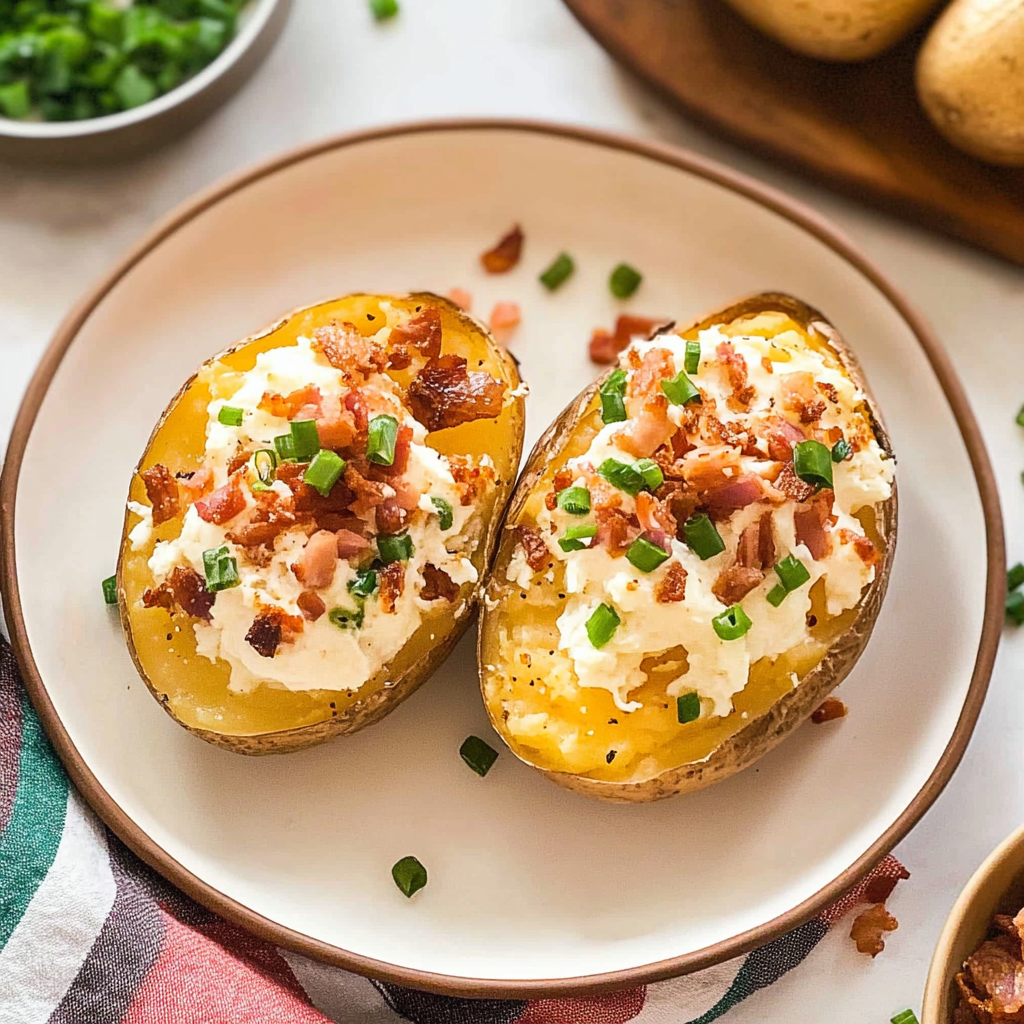 Recipe preparation for slow cooker Baked Potatoes
