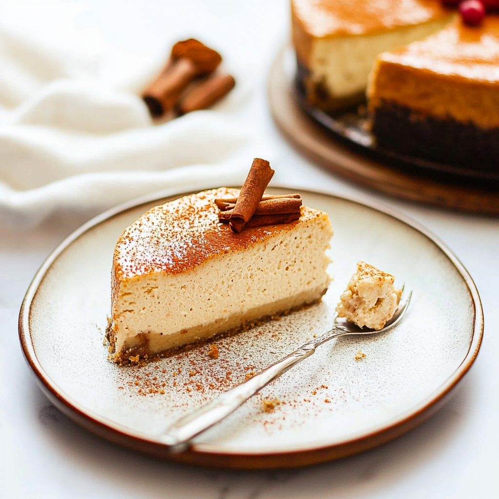Recipe preparation for Instant Pot Eggnog Cheesecake