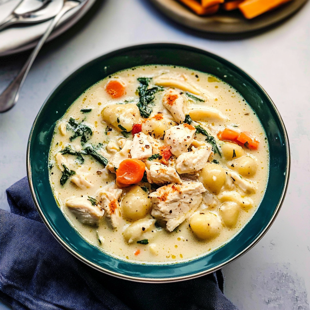 Recipe preparation for Chicken Gnocchi Soup