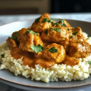 Instant Pot Butter Chicken with Cauliflower Rice