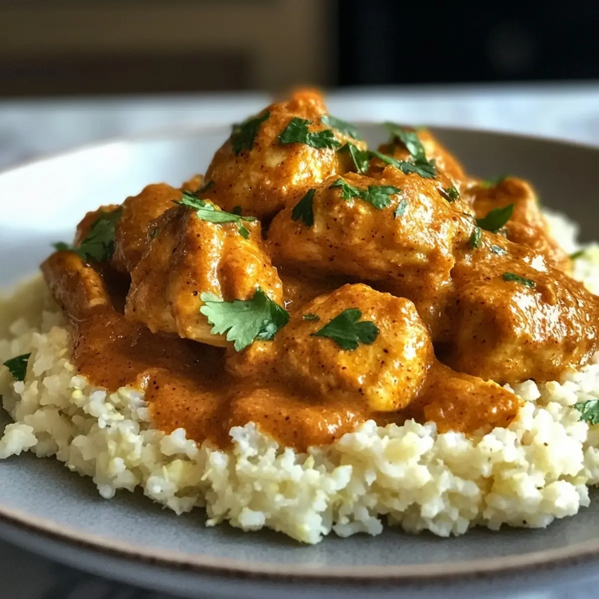 Instant Pot Butter Chicken with Cauliflower Rice